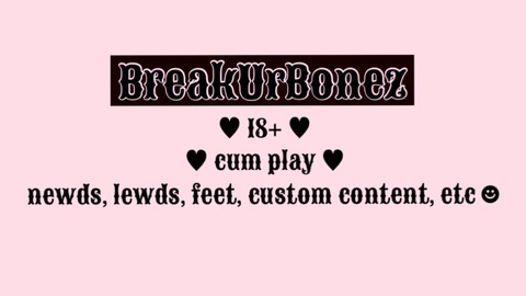 breakurbonez onlyfans leaked picture 1